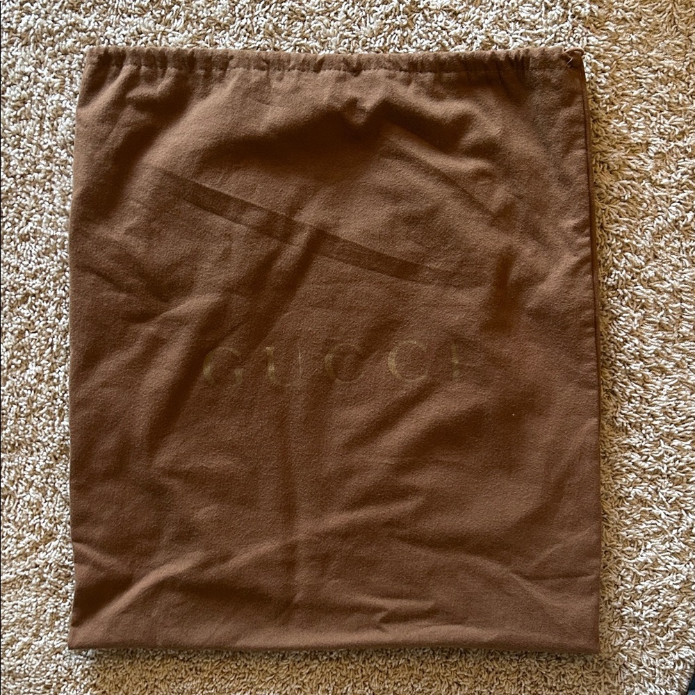Gucci brown drawstring dustbag XLarge